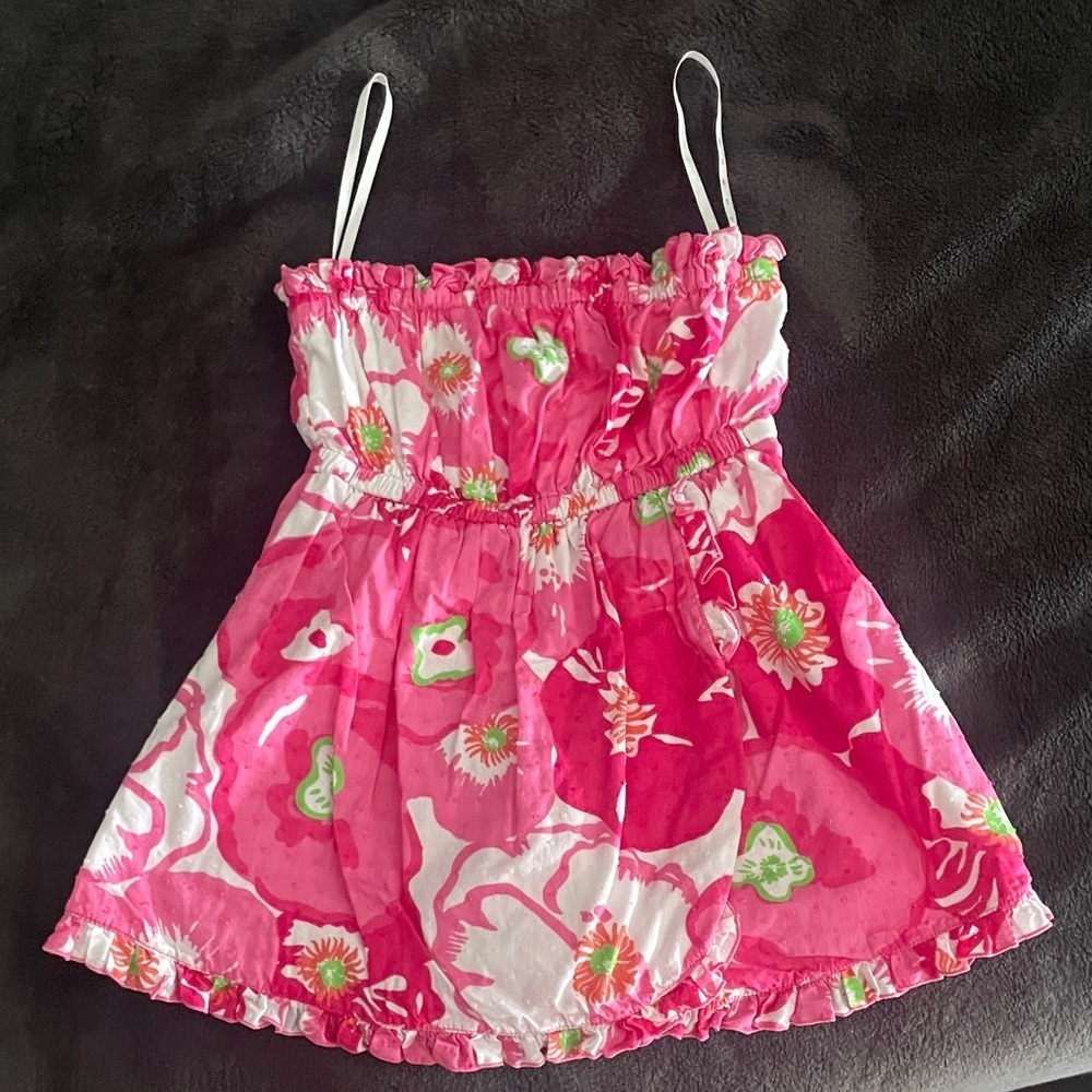 Lilly Pulitzer Pink and White Floral Dress - Picture 1 of 5